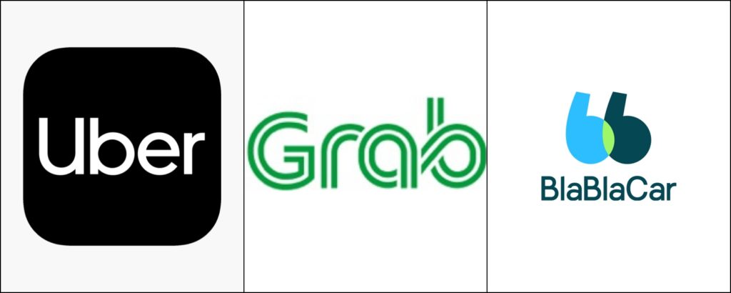 Uber, Grab, BlaBlaCar Aplikacje podróżnicze